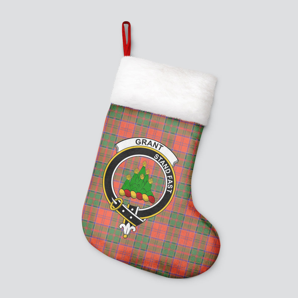 Clan Grant Ancient Tartan Crest Christmas Stocking TO43 Grant Ancient Tartan Tartan Stocking   