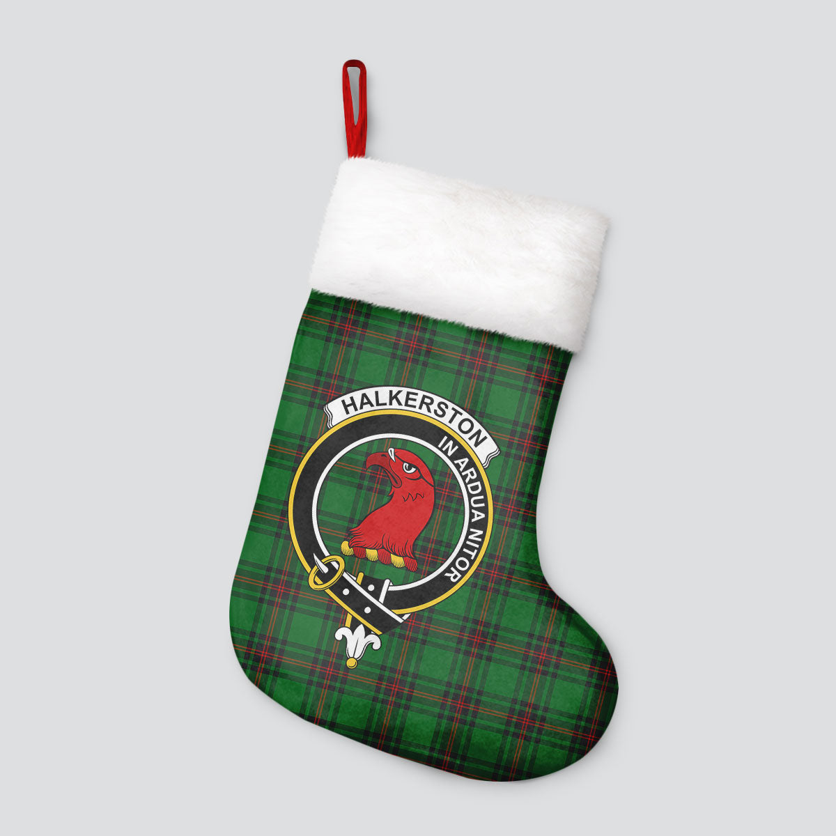 Clan Halkerston Tartan Crest Christmas Stocking EA13 Halkerston Tartan Tartan Stocking   