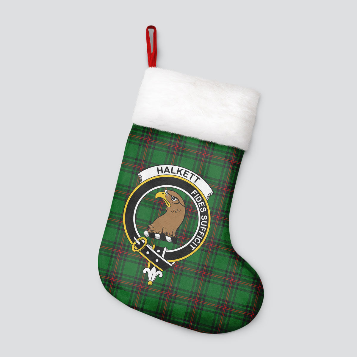 Clan Halkett Tartan Crest Christmas Stocking LK22 Halkett Tartan Tartan Stocking   