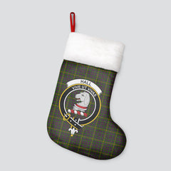 Clan Hall Tartan Crest Christmas Stocking UM25 Clan Hall (Hall Tartan) Tartan Stocking   