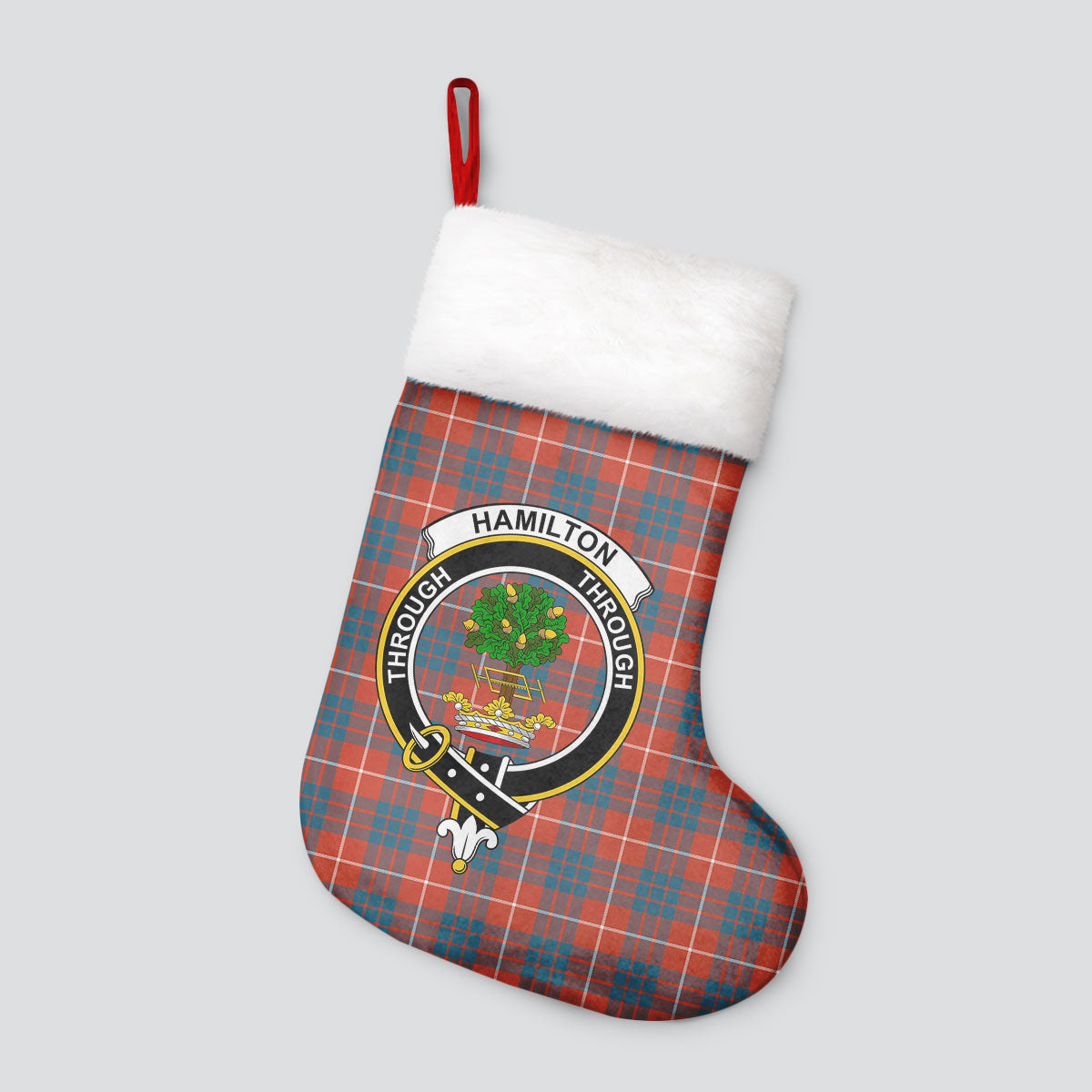 Clan Hamilton Ancient Tartan Crest Christmas Stocking SR19 Hamilton Ancient Tartan Tartan Stocking   