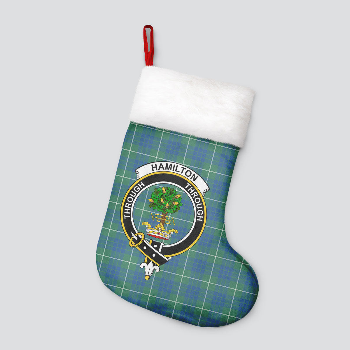 Clan Hamilton Hunting Ancient Tartan Crest Christmas Stocking JI18 Hamilton Hunting Ancient Tartan Tartan Stocking   