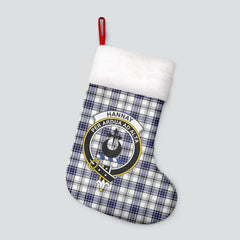 Clan Hannay Modern Tartan Crest Christmas Stocking DG56 Hannay Modern Tartan Tartan Stocking   