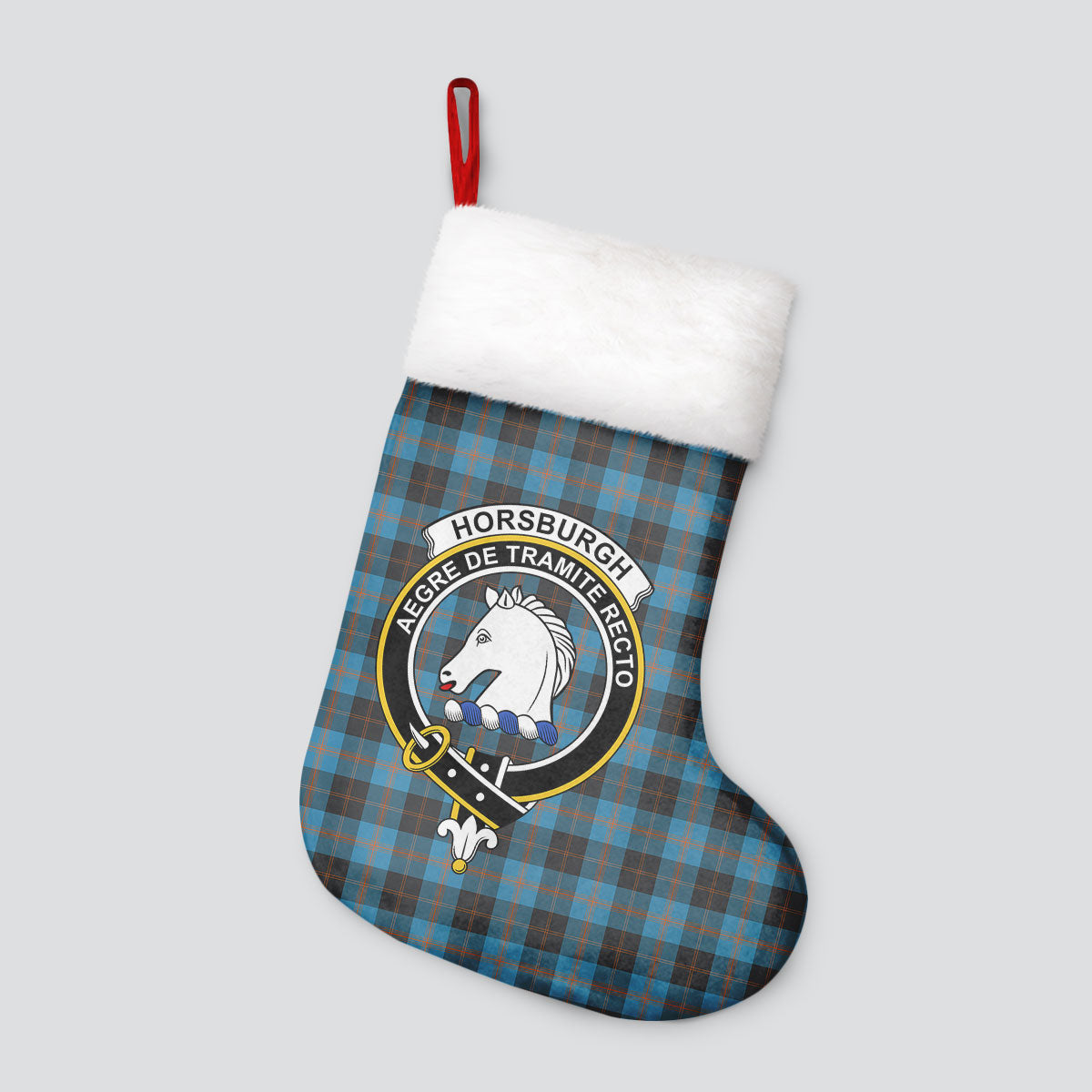 Clan Horsburgh Tartan Crest Christmas Stocking UI91 Horsburgh Tartan Tartan Stocking   