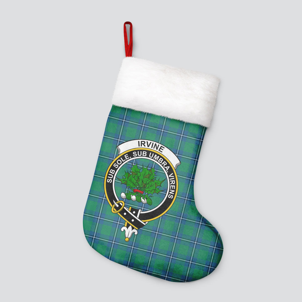 Clan Irvine Ancient Tartan Crest Christmas Stocking GC81 Irvine Ancient Tartan Tartan Stocking   