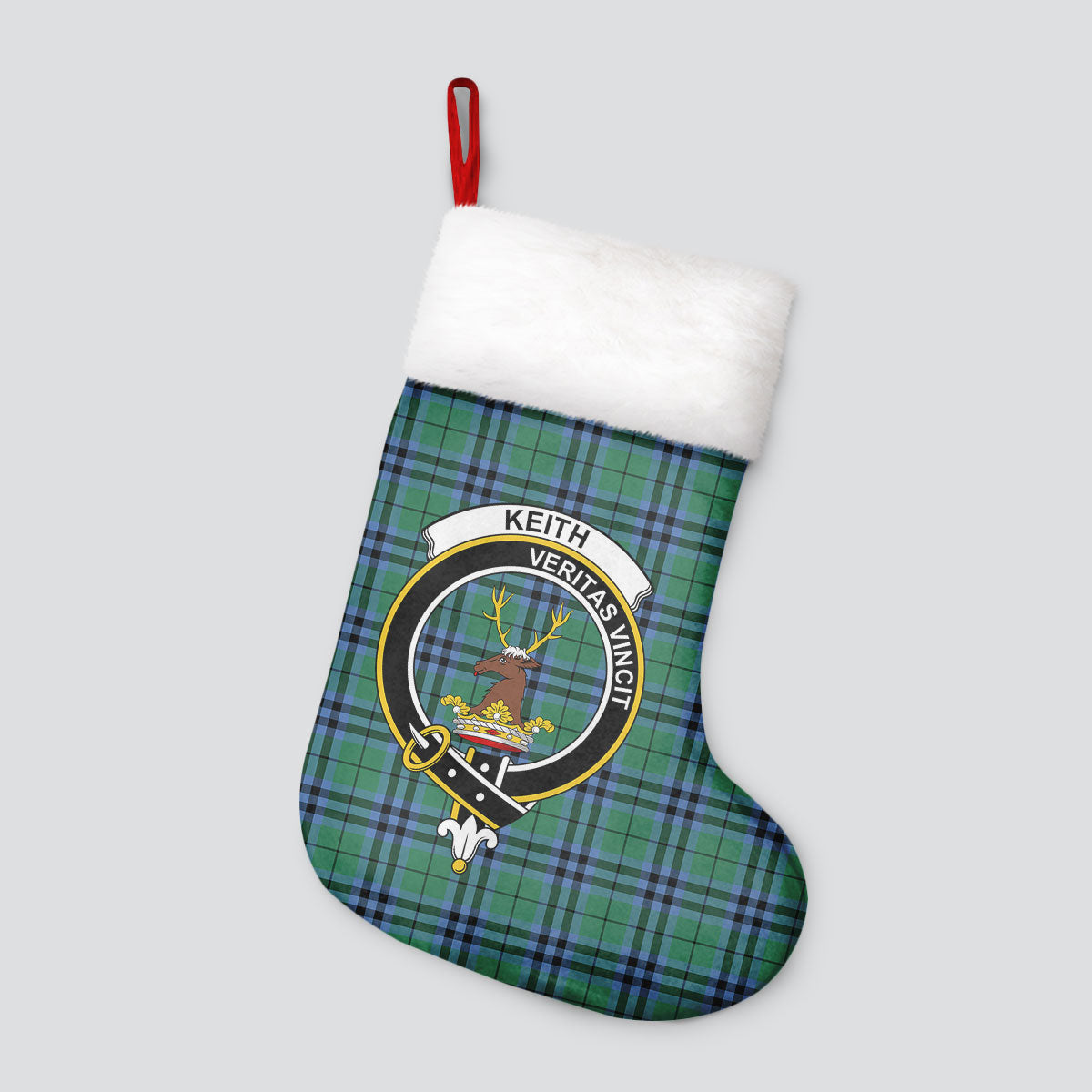 Clan Keith Ancient Tartan Crest Christmas Stocking YF75 Keith Ancient Tartan Tartan Stocking   