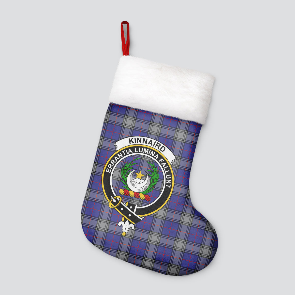 Clan Kinnaird Tartan Crest Christmas Stocking NQ77 Kinnaird Tartan Tartan Stocking   