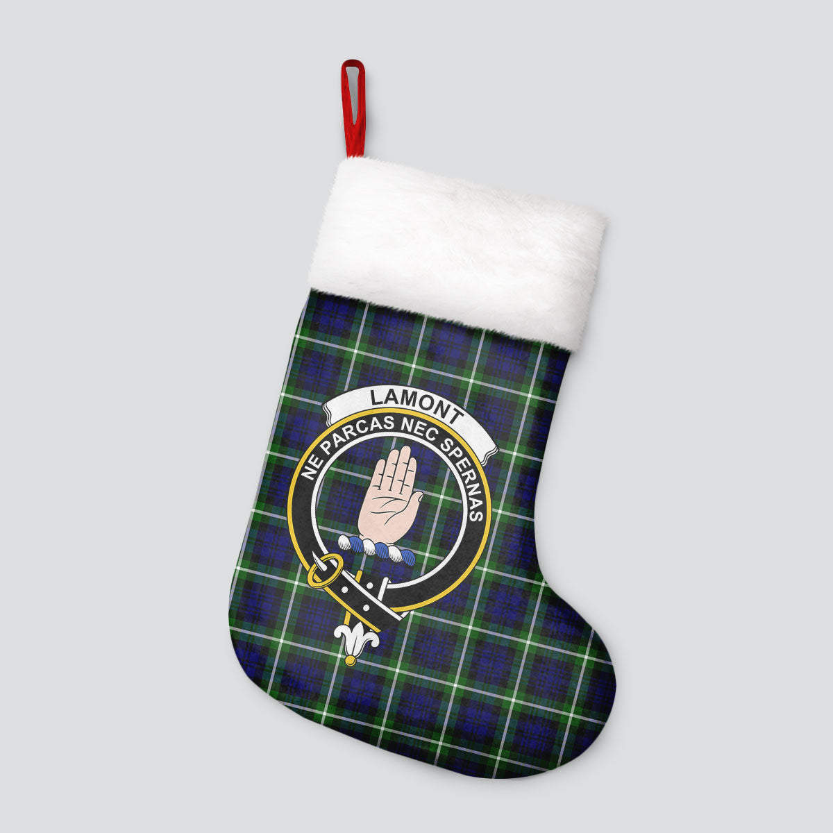 Clan Lamont Modern Tartan Crest Christmas Stocking BH66 Lamont Modern Tartan Tartan Stocking   