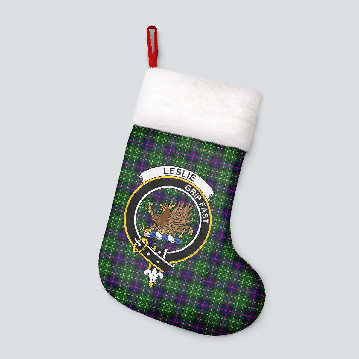 Clan Leslie Hunting Tartan Crest Christmas Stocking GZ92 Leslie Hunting Tartan Tartan Stocking   