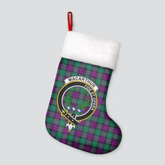 Clan MacArthur Milton Tartan Crest Christmas Stocking GA20 MacArthur Milton Tartan Tartan Stocking   