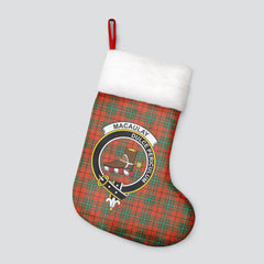 Clan MacAulay Ancient Tartan Crest Christmas Stocking TT14 MacAulay Ancient Tartan Tartan Stocking   