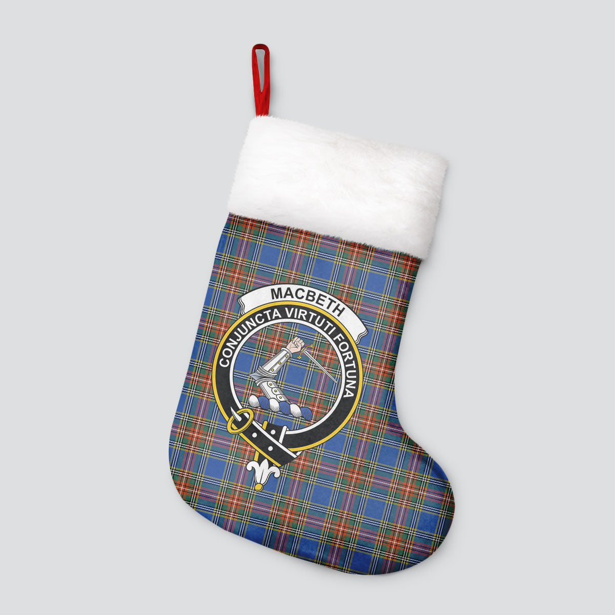 Clan MacBeth Ancient Tartan Crest Christmas Stocking FJ22 MacBeth Ancient Tartan Tartan Stocking   