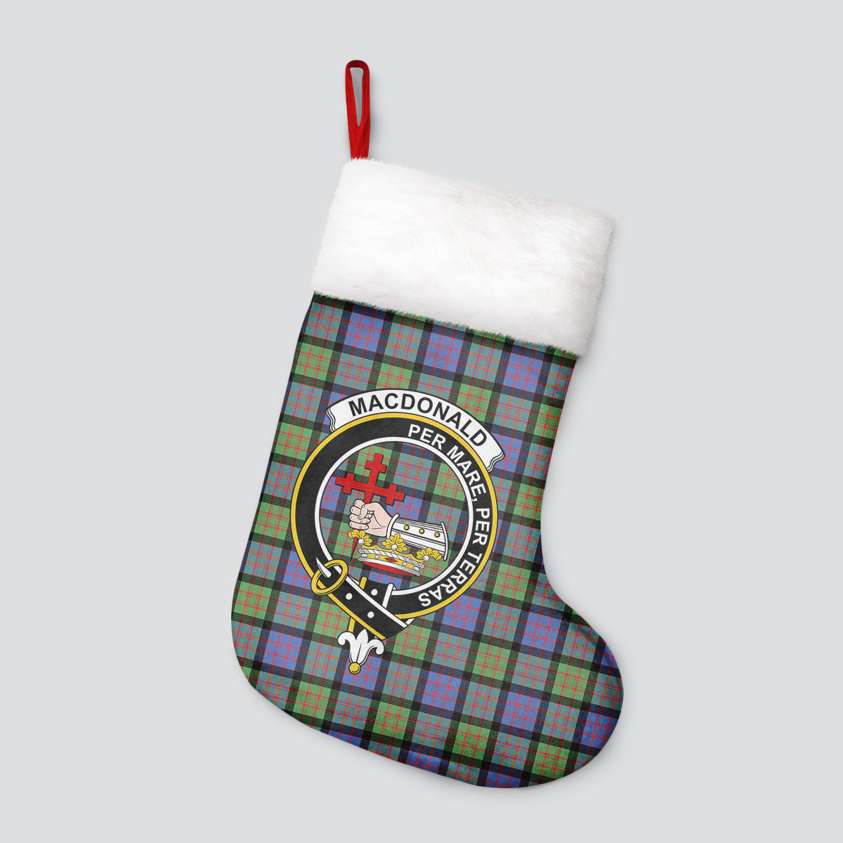 Clan MacDonald Ancient Tartan Crest Christmas Stocking AC61 MacDonald Ancient Tartan Tartan Stocking   