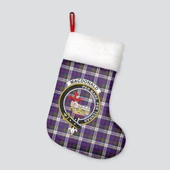 Clan MacDonald Dress Modern Tartan Crest Christmas Stocking HI93 MacDonald Dress Modern Tartan Tartan Stocking   