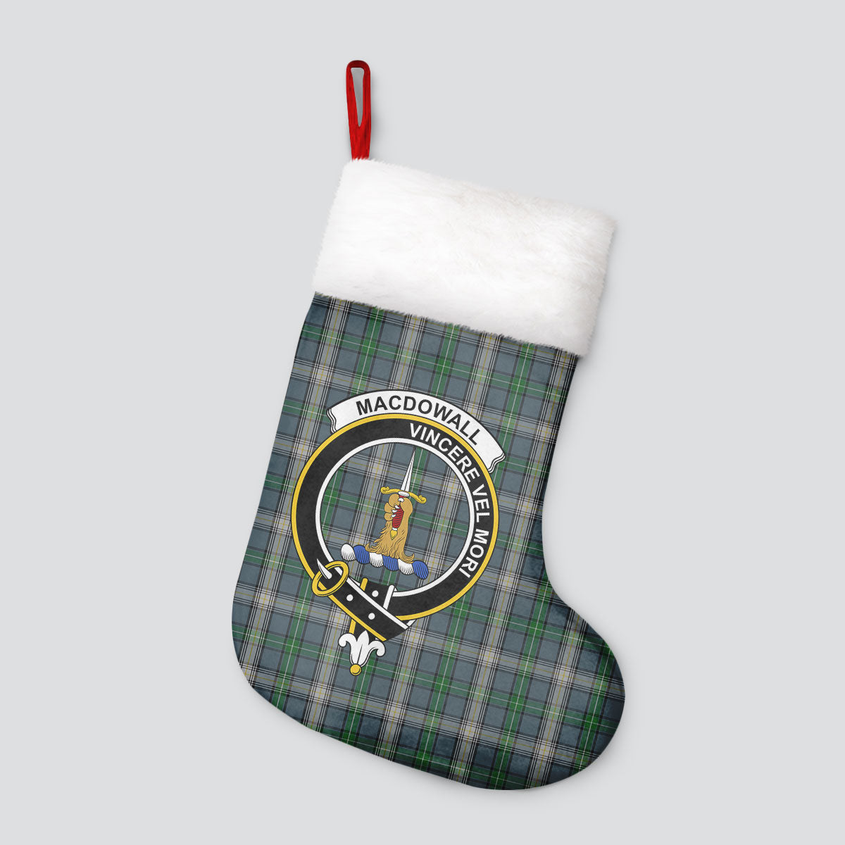 Clan MacDowall Tartan Crest Christmas Stocking EL12 MacDowall Tartan Tartan Stocking   