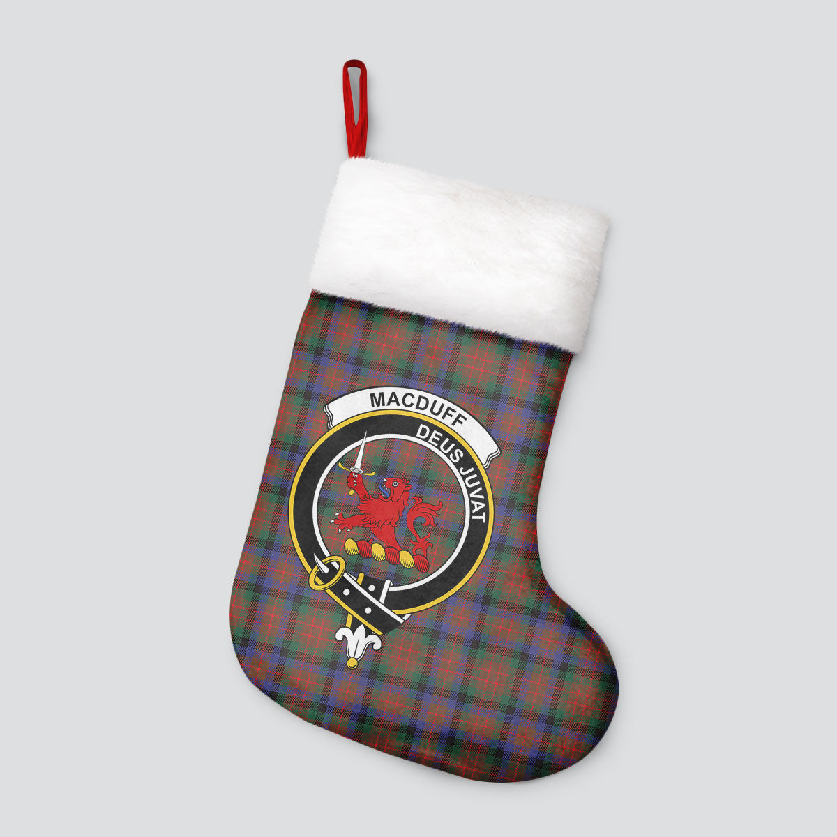 Clan MacDuff Hunting Modern Tartan Crest Christmas Stocking EX74 MacDuff Hunting Modern Tartan Tartan Stocking   