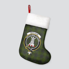 Clan MacLean Hunting Tartan Crest Christmas Stocking OD33 MacLean Hunting Tartan Tartan Stocking   