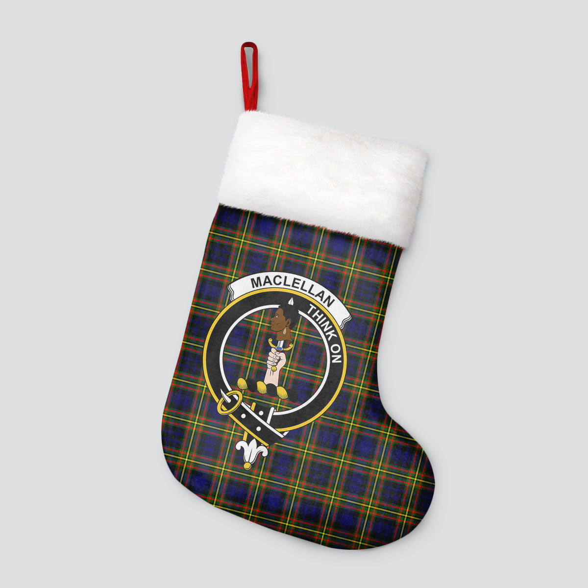 Clan MacLellan Modern Tartan Crest Christmas Stocking BJ37 MacLellan Modern Tartan Tartan Stocking   