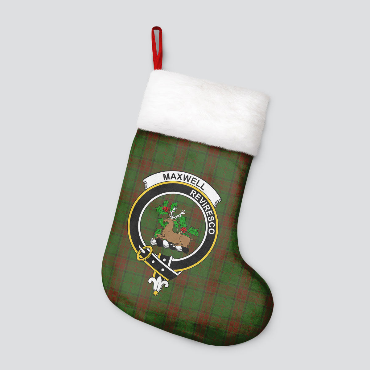 Clan Maxwell Hunting Tartan Crest Christmas Stocking AB69 Maxwell Hunting Tartan Tartan Stocking   