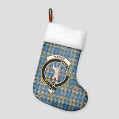 Clan Napier Ancient Tartan Crest Christmas Stocking YD78 Napier Ancient Tartan Tartan Stocking   