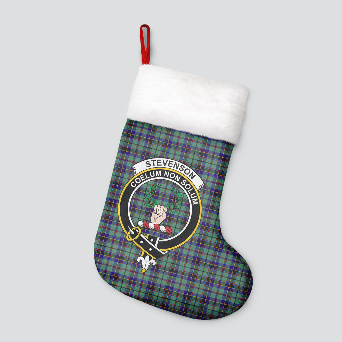 Clan Stevenson Tartan Crest Christmas Stocking NS91 Stevenson Tartan Tartan Stocking   