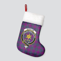 Clan Wardlaw Modern Tartan Crest Christmas Stocking EX44 Wardlaw Modern Tartan Tartan Stocking   