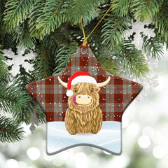 Clan Davidson Dress Dancers Tartan Christmas Ceramic Ornament Highland Cows Style MK39 Davidson Dress Dancers Tartan Tartan Ornament   