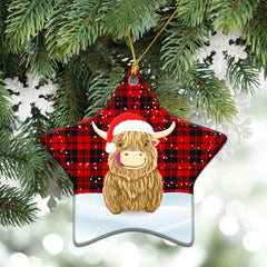 Clan Hogg Tartan Christmas Ceramic Ornament Highland Cows Style LS21 Hogg Tartan Tartan Ornament   