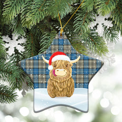 Clan Napier Ancient Tartan Christmas Ceramic Ornament Highland Cows Style LZ35 Napier Ancient Tartan Tartan Ornament   