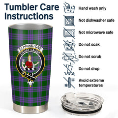 Clan Elphinstone Tartan Crest Tumbler SN19 Clan Elphinstone Tartan Today   