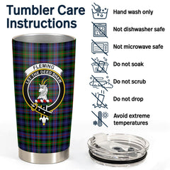 Clan Fleming Tartan Crest Tumbler OY51 Clan Fleming Tartan Today   