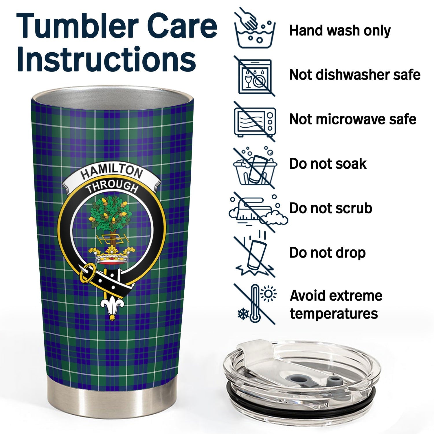 Clan Hamilton Hunting Modern Tartan Crest Tumbler YA20 Clan Hamilton Tartan Today   