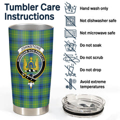 Clan Johnstone Ancient Tartan Crest Tumbler HG33 Clan Johnstone Tartan Today   