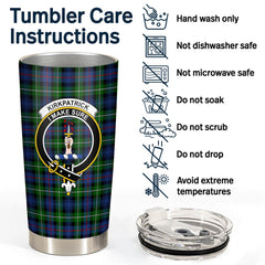 Clan Kirkpatrick Tartan Crest Tumbler CB70 Clan Kirk Tartan Today   