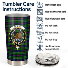 Clan Leslie Hunting Tartan Crest Tumbler EB44 Clan Leslie Tartan Today   