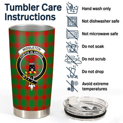 Clan Middleton Modern Tartan Crest Tumbler IW47 Clan Middleton Tartan Today   