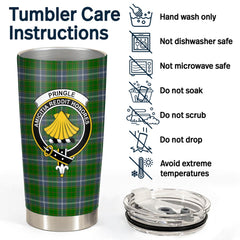 Clan Pringle Tartan Crest Tumbler RG68 Clan Pringle Tartan Today   