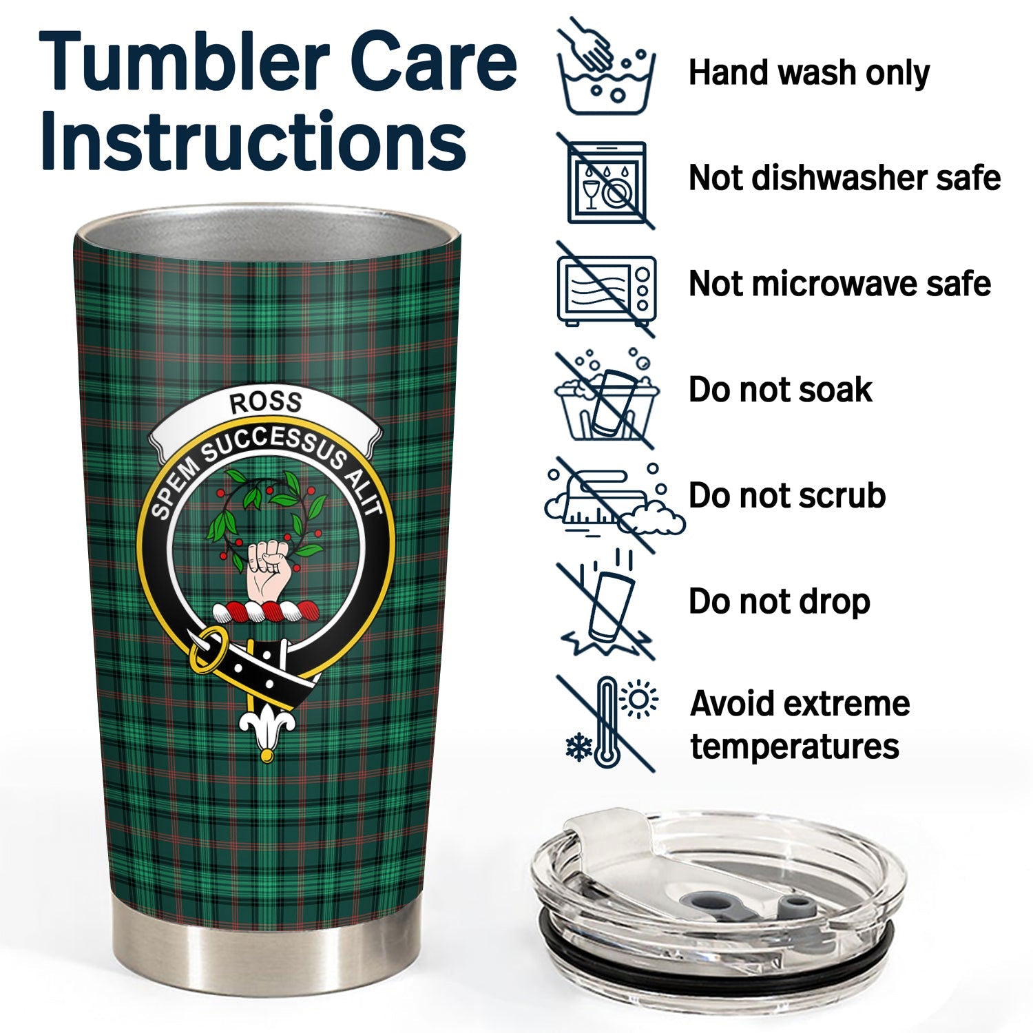 Clan Ross Hunting Modern Tartan Crest Tumbler TM78 Clan Ross Tartan Today   