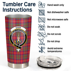 Clan Shaw Red Modern Tartan Crest Tumbler FF71 Clan Shaw Tartan Today   