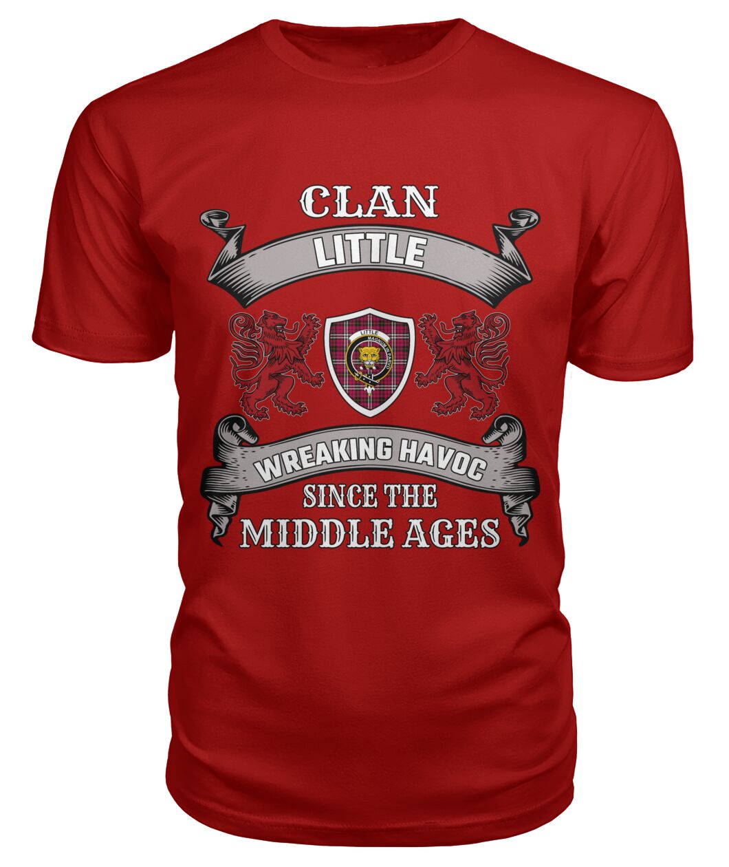 Clan Little Family Tartan 2D T-shirt CL11 Little Tartan Clan Tartan T-Shirt