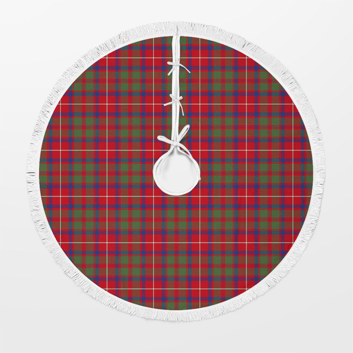 Clan Shaw Red Modern Tartan Christmas Tree Skirt JZ37 Shaw Red Modern Tartan Tartan Christmas   