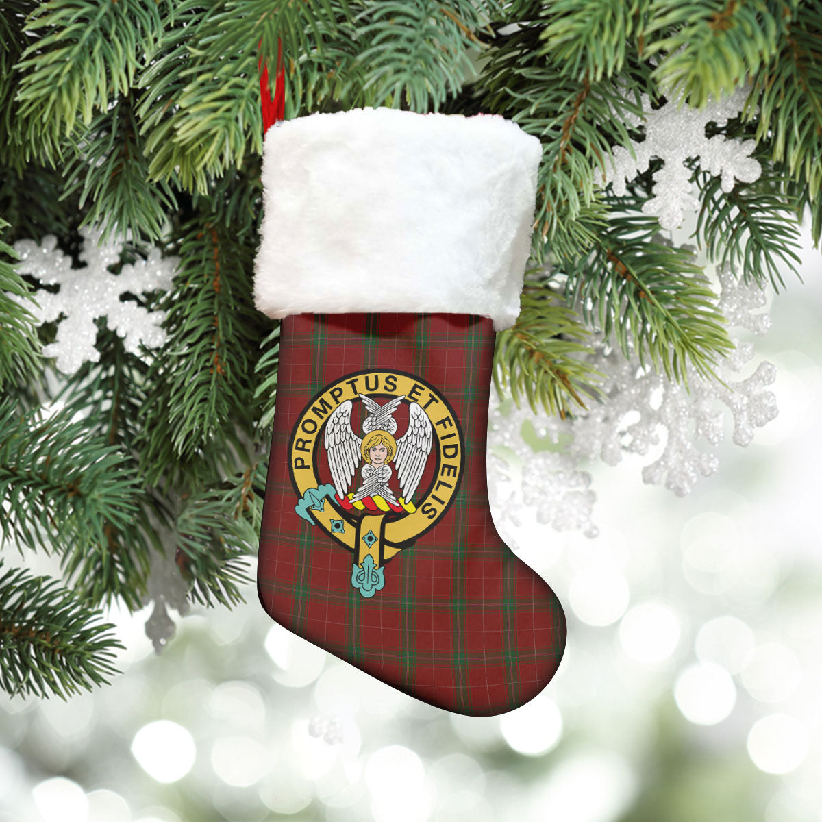 Clan Carruthers Tartan Crest Christmas Stocking HU13 Carruthers Tartan Tartan Stocking   