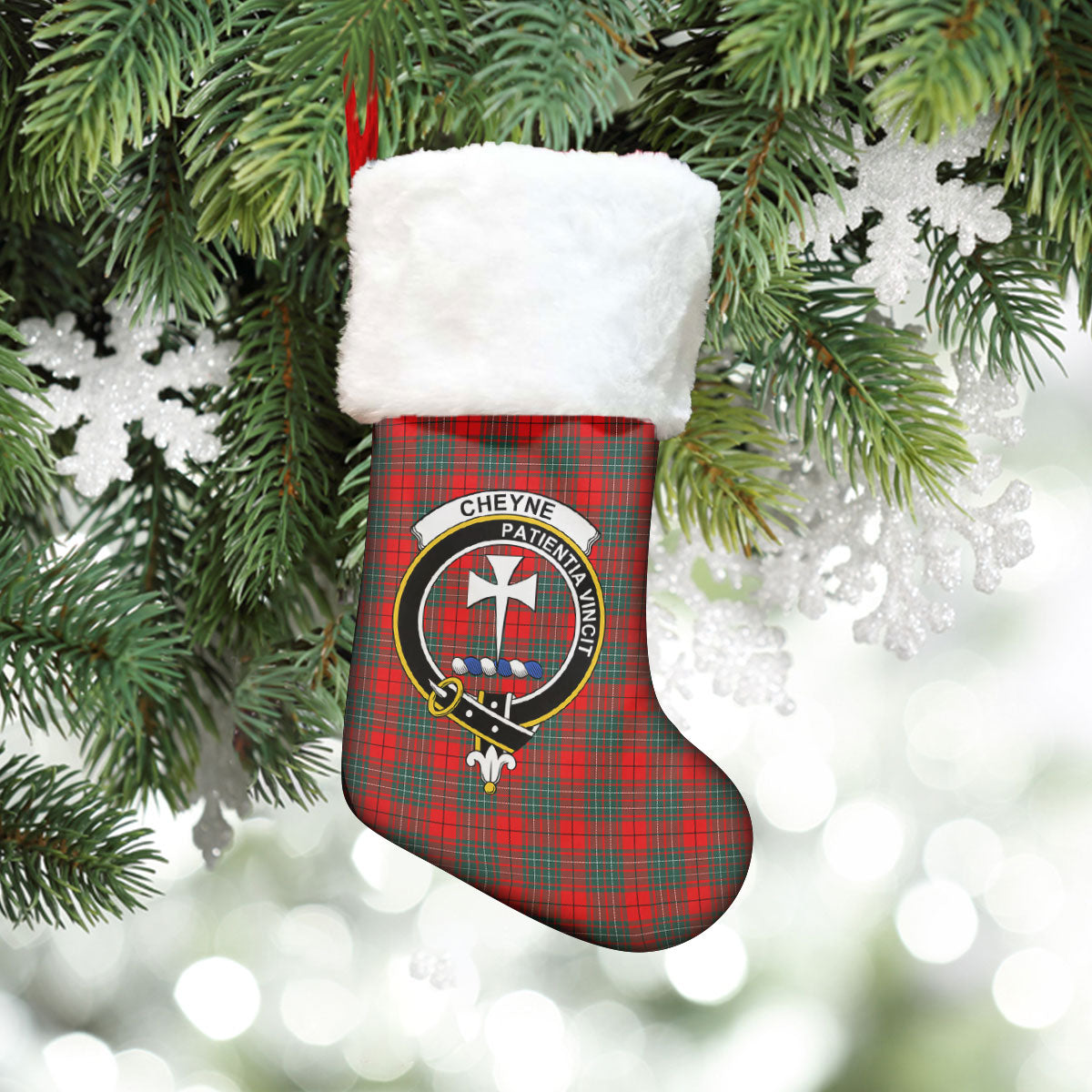 Clan Cheyne Tartan Crest Christmas Stocking VH94 Cheyne Tartan Tartan Stocking   