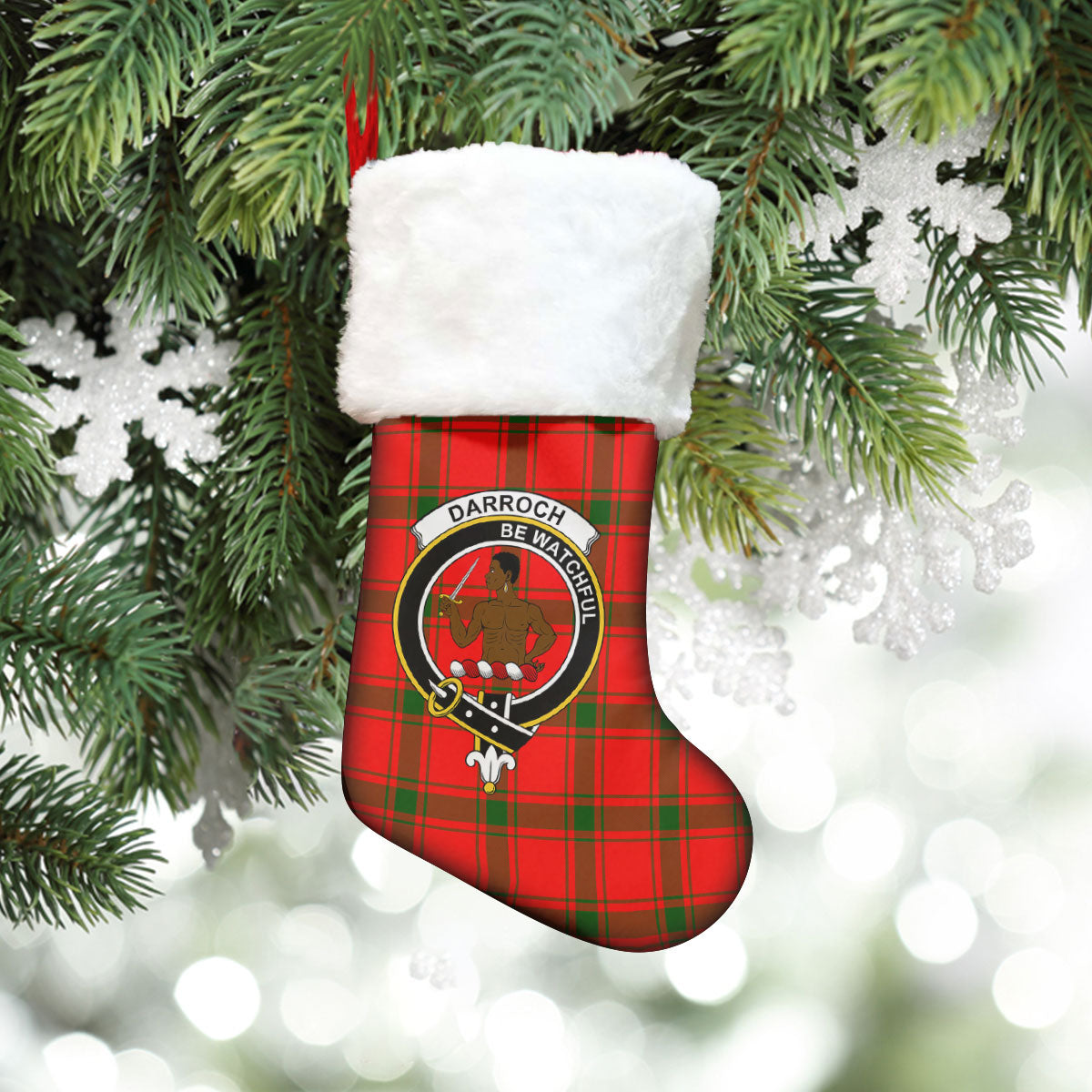 Clan Darroch (Gourock) Tartan Crest Christmas Stocking QY55 Darroch (Gourock) Tartan Tartan Stocking   