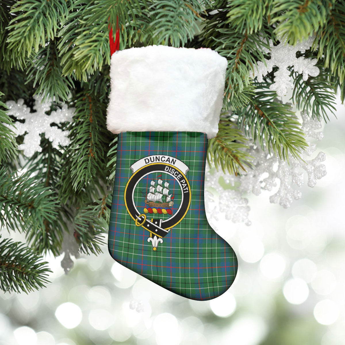 Clan Duncan Ancient Tartan Crest Christmas Stocking XQ57 Duncan Ancient Tartan Tartan Stocking   