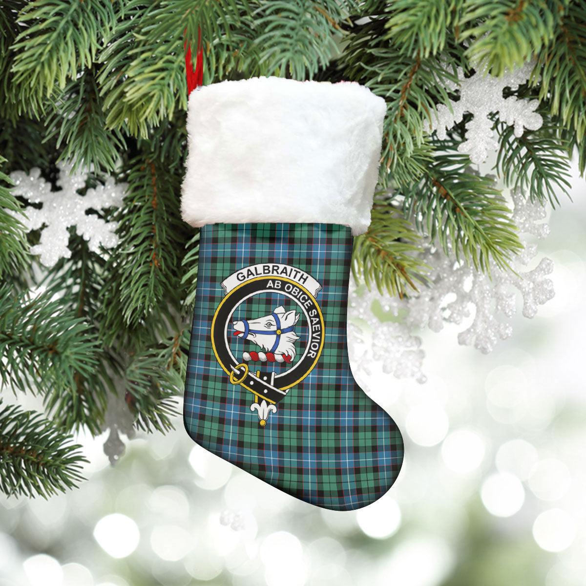 Clan Galbraith Ancient Tartan Crest Christmas Stocking WD47 Galbraith Ancient Tartan Tartan Stocking   