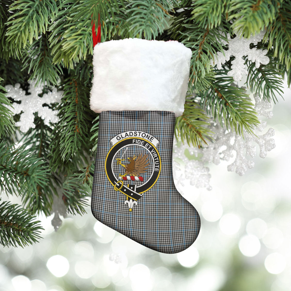 Clan Gladstone Tartan Crest Christmas Stocking MD61 Gladstone Tartan Tartan Stocking   