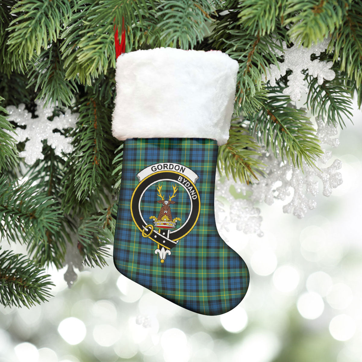 Clan Gordon Ancient Tartan Crest Christmas Stocking TP53 Gordon Ancient Tartan Tartan Stocking   