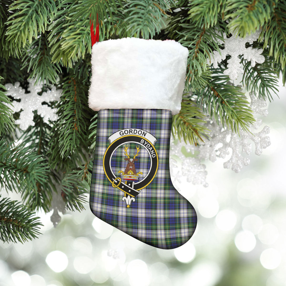 Clan Gordon Dress Modern Tartan Crest Christmas Stocking DZ22 Gordon Dress Modern Tartan Tartan Stocking   