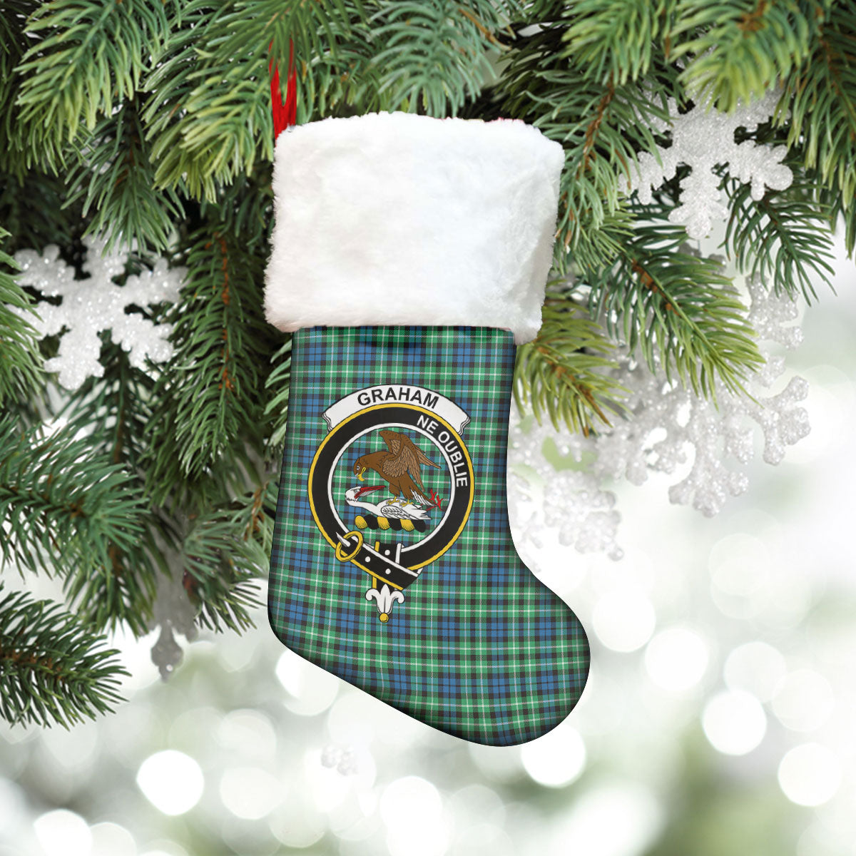 Clan Graham of Montrose Ancient Tartan Crest Christmas Stocking XP88 Graham of Montrose Ancient Tartan Tartan Stocking   